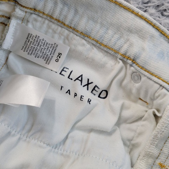 Lucky Brand Jeans Women 0 Blue Relaxed Taper Normcore Distressed Casual Grunge - Picture 5 of 11